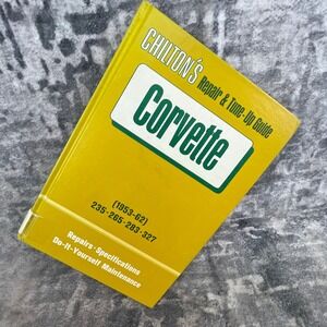 Chilton Corvette Repair Tune-Up Guide 1953-62 Manual 1971 Edition Yellow